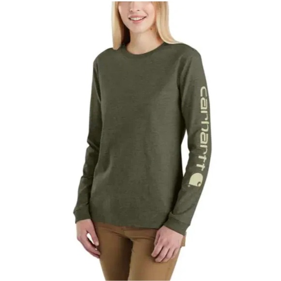 Carhartt womens Green Long Sleeve size XL (16-18) loose fit - Picture 1 of 5